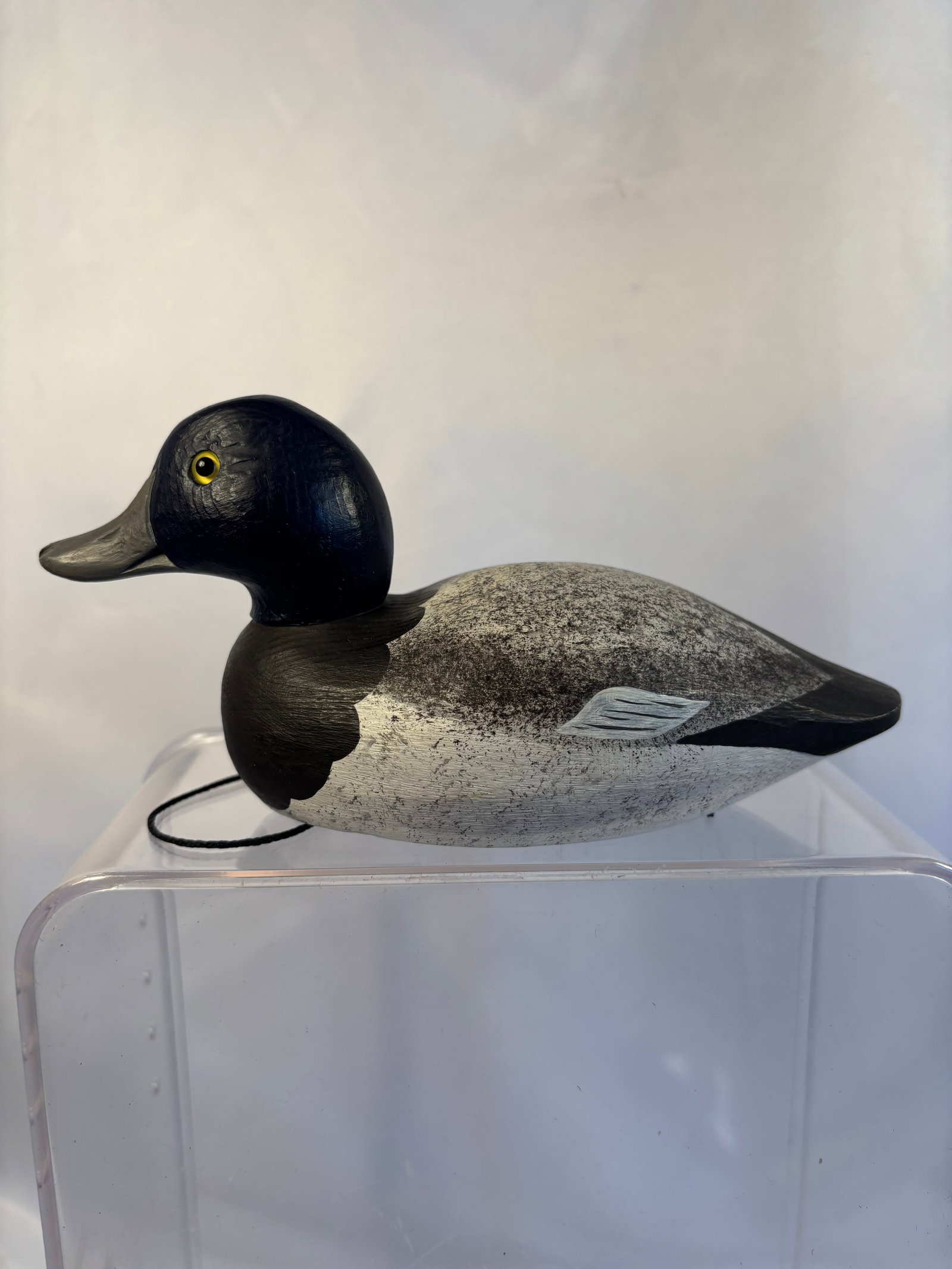 Ray Smith Signed Hand-Carved Greater Scaup Drake Decoy (1 of 5)