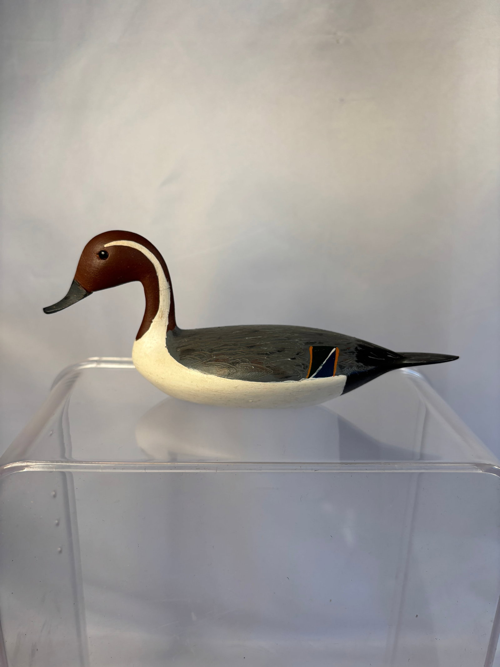 Wilfred J. Bush Signed Miniature Pintail Drake Decoy (1 of 7)