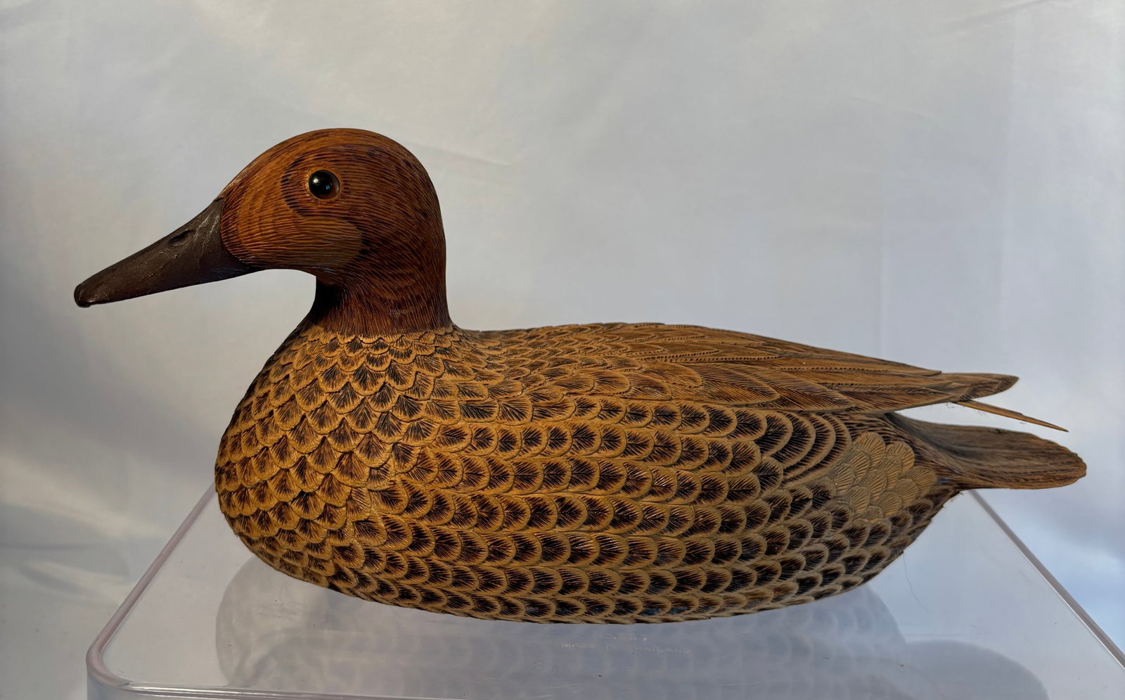 Herman R. Mitchell Signed Blue-Winged Teal Drake Decoy, 1983 (1 of 11)
