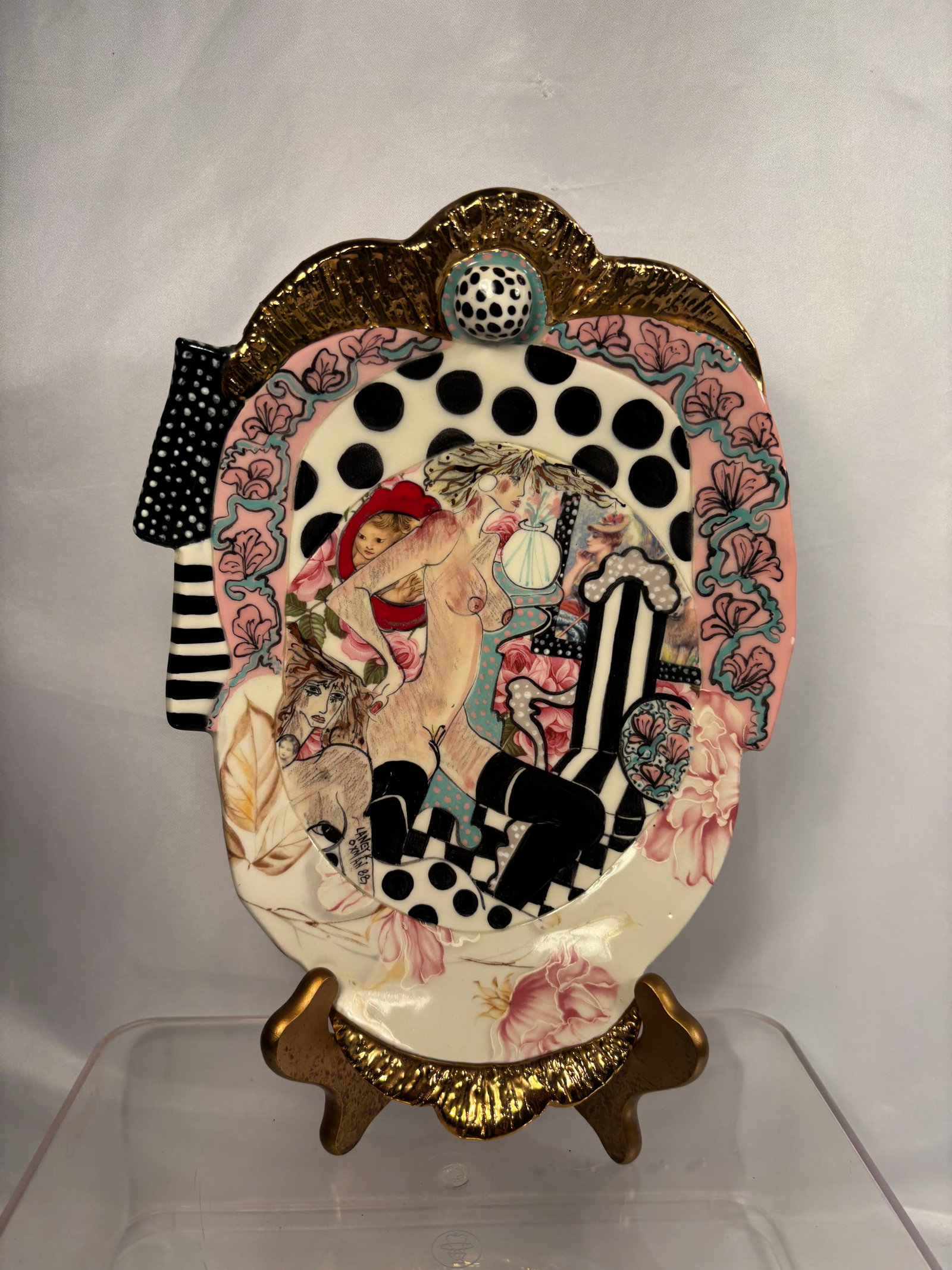 Laney Oxman (American, b. 1946), Figural Ceramic Platter, 1988 (1 of 8)
