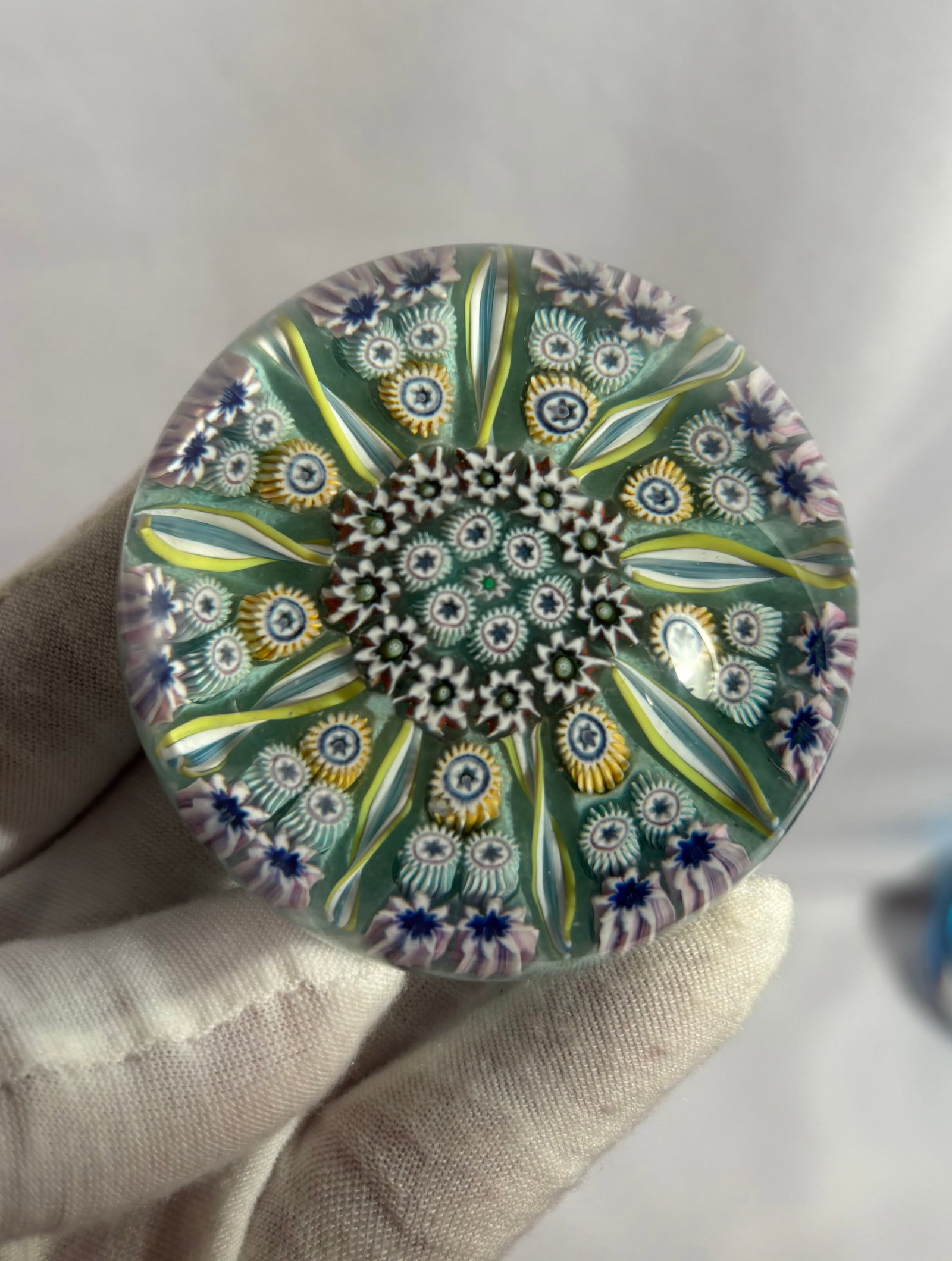 An Attributed Perthshire Spoke Millefiori Glass Paperweight, Scotland (1 of 5)