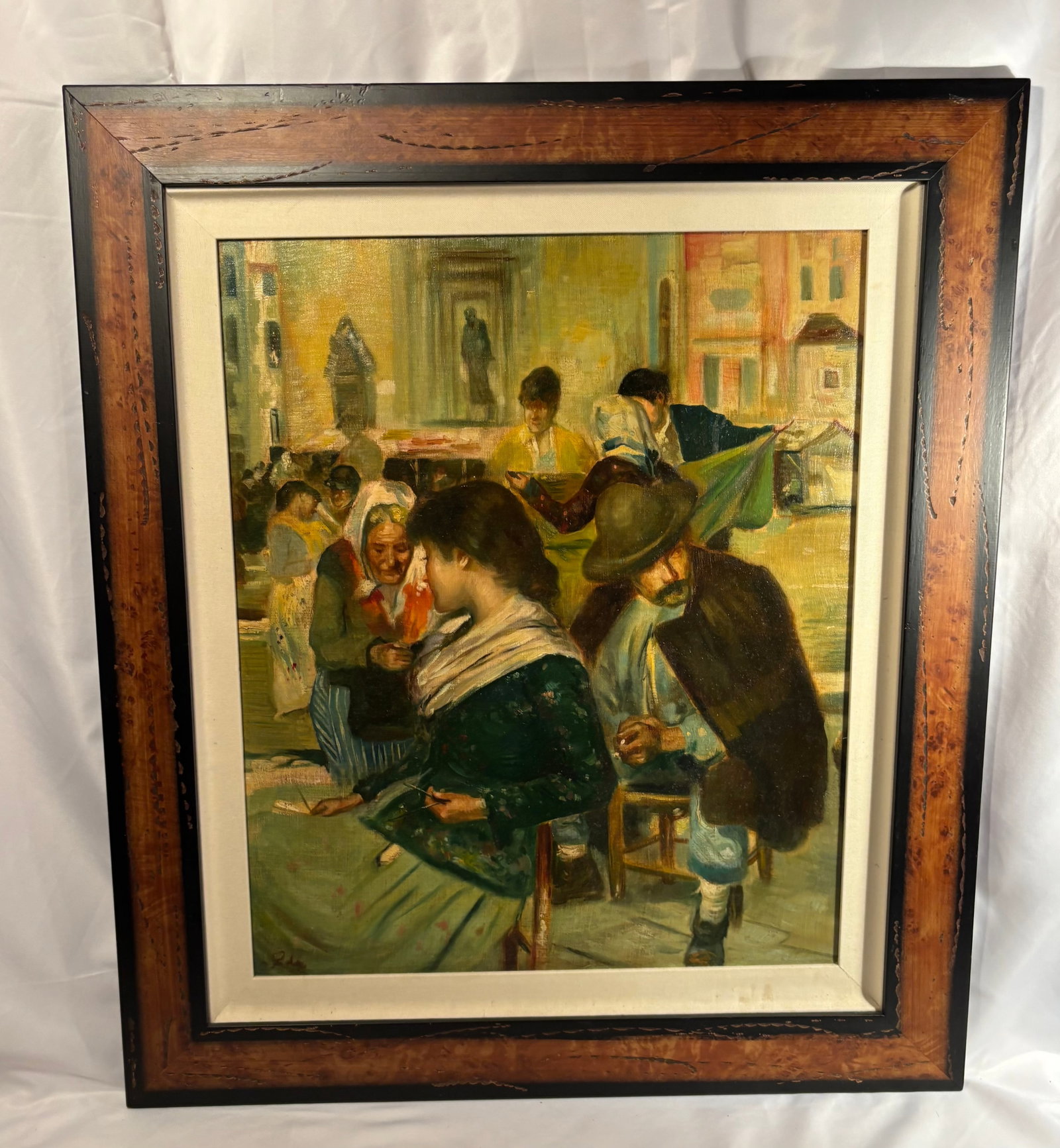 Attributed to Pio Joris (Italian, 1843–1921), Italian Market Scene, Oil on Canvas (1 of 12)