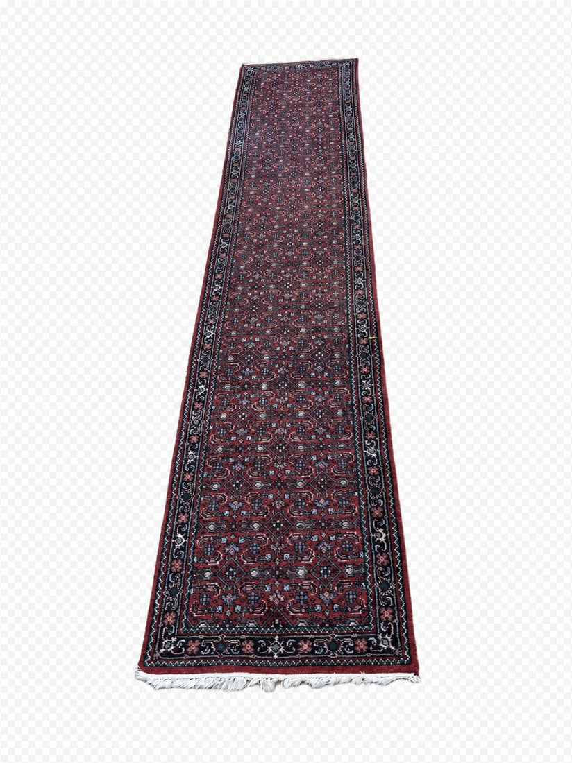 Vintage Persian Saraband Mir Boteh Hand-Knotted Wool Runner Rug (1 of 6)