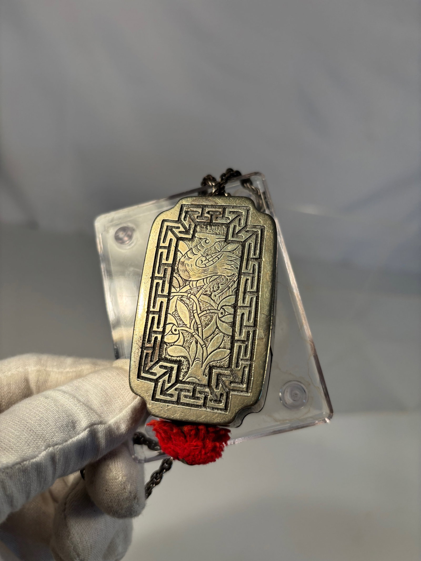 A Chinese White Brass (Baitong) Snuff Box - 2