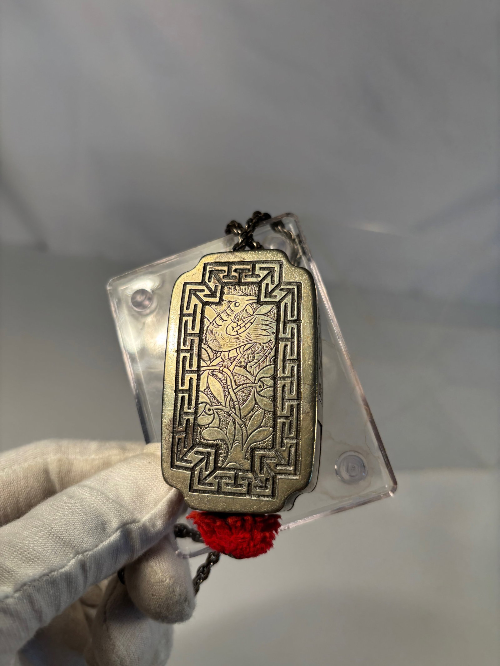 A Chinese White Brass (Baitong) Snuff Box - 3