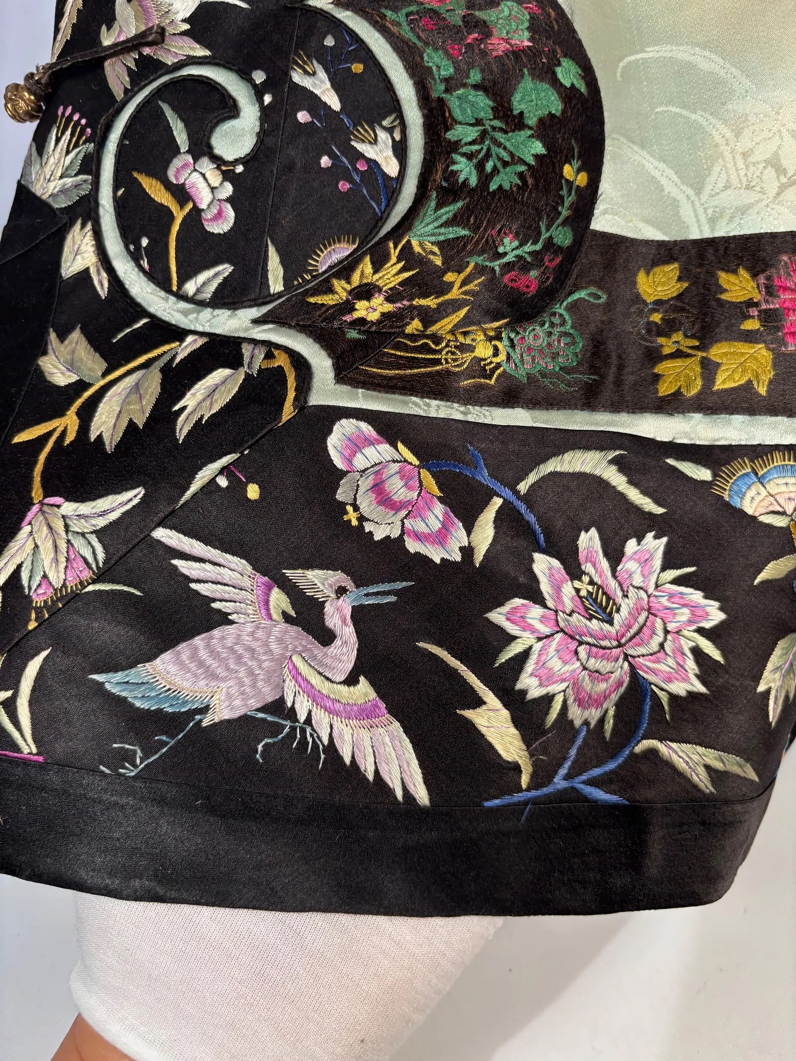 A Chinese Embroidered Silk Jacket - 4
