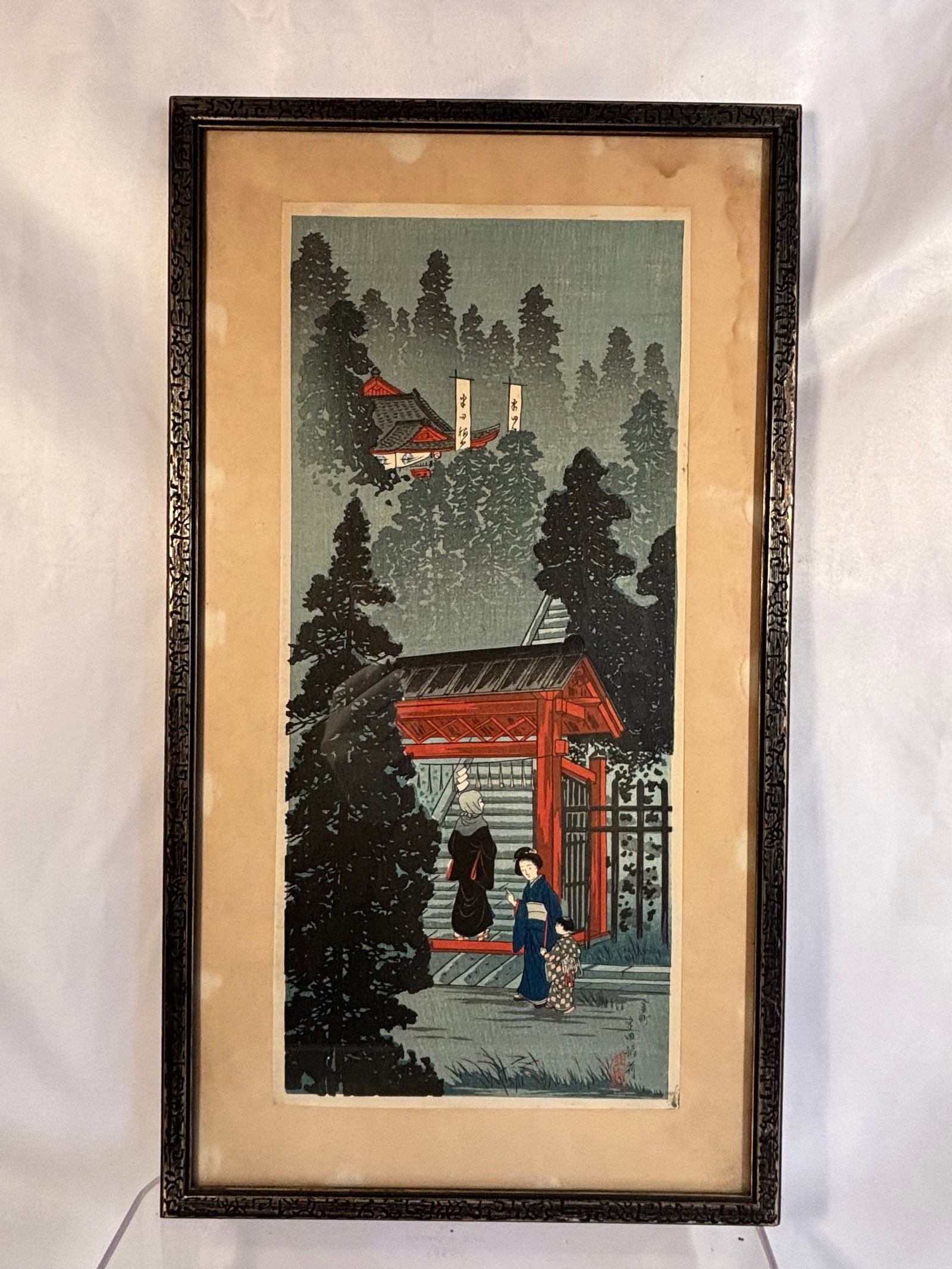 Takahashi Shotei (1871–1945), “Inari Shrine at Oji,?? Japanese Shin-Hanga Woodblock Print (1 of 7)