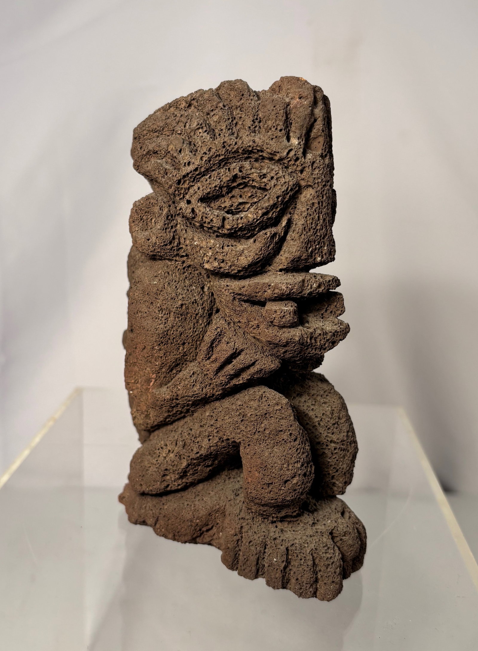 Pre-Columbian Style Stone Carved figure: Pre-Columbian Style Stone Carved figure. Height: 6.5 in. .