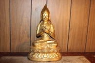 Antique Chinese  bronze gilt Buddha