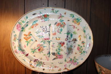 Antique Chinese hand painted porcelain plate