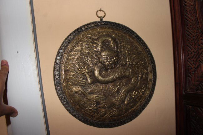 antique Chinese bronze plaque (1 of 6)
