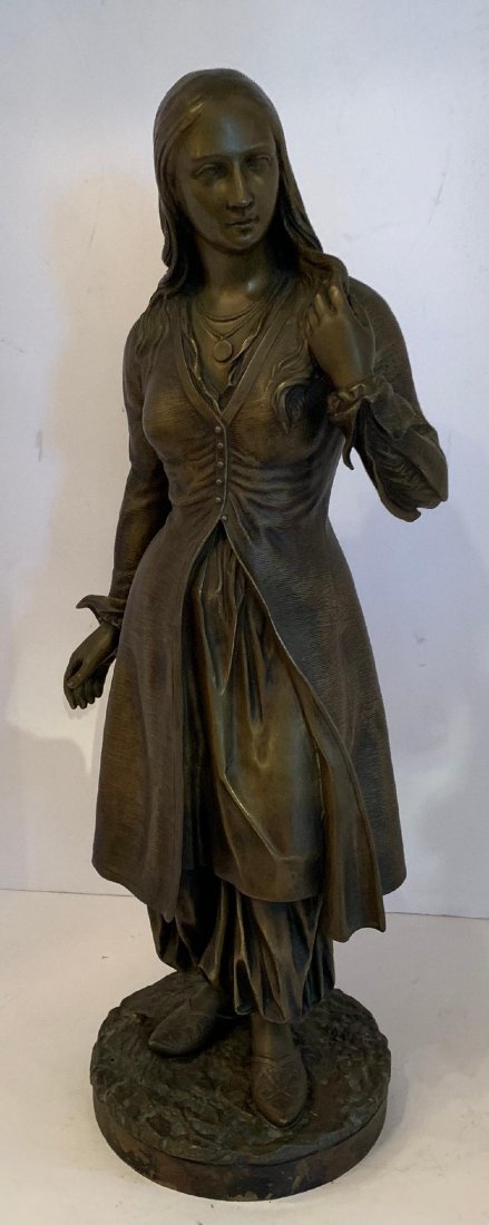 E. Quesnel Bronze Lady Sculpture (1 of 6)