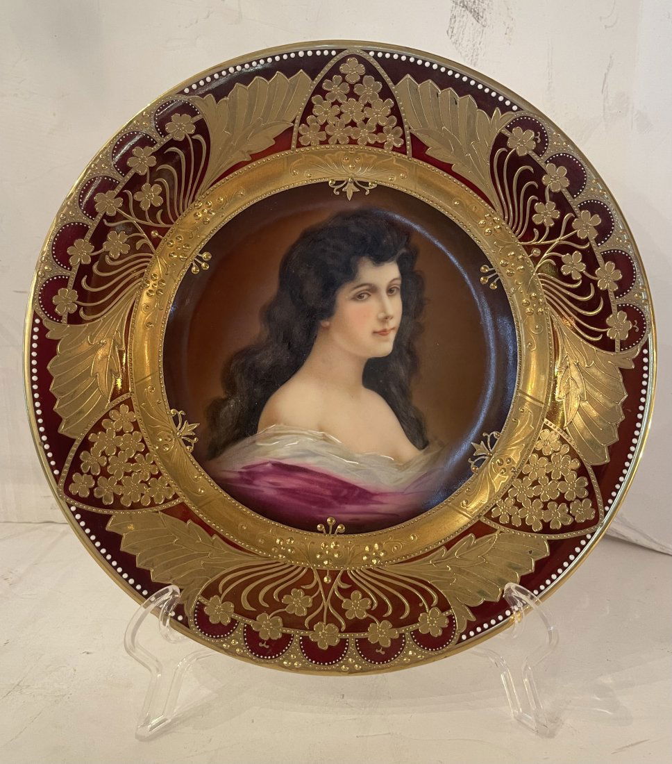 Royal Vienna  Porcelain  Portrait Plate "amarosa" (1 of 4)