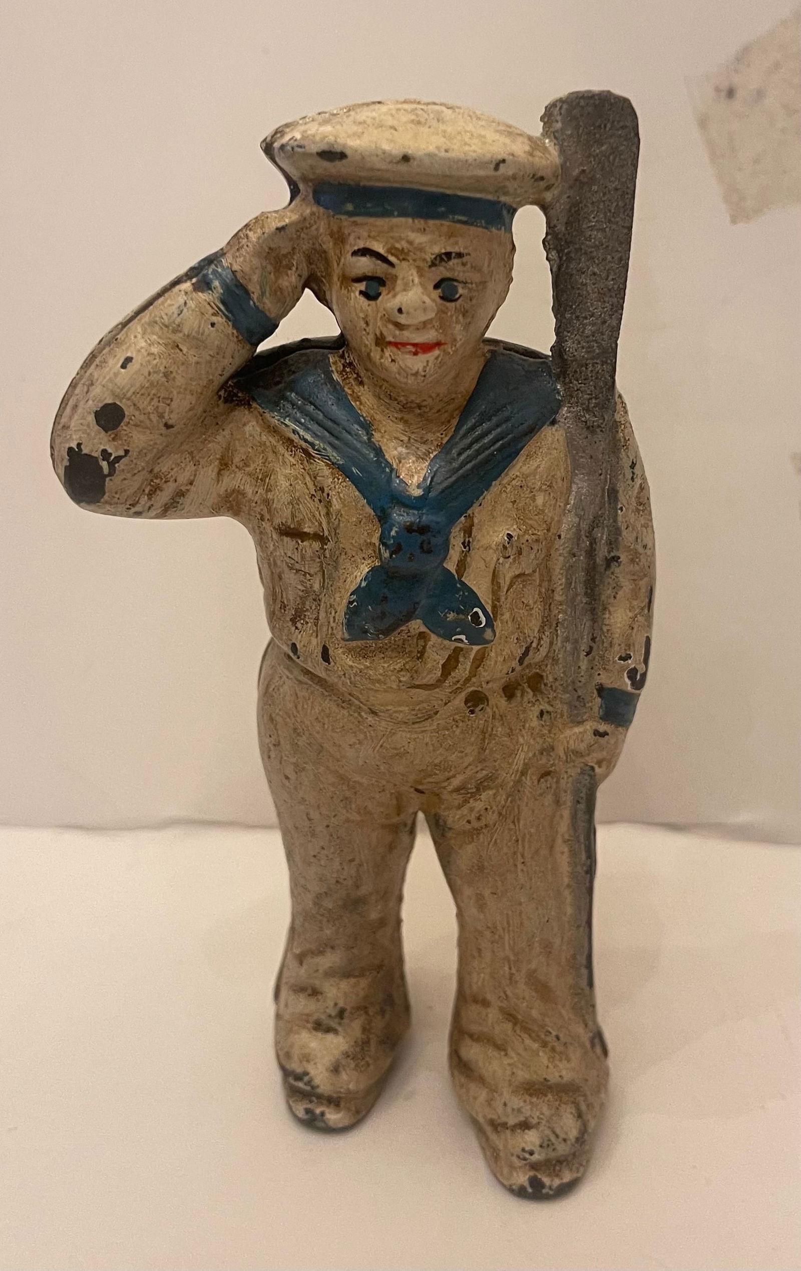 Antique Hubley Saluting Sailor Oarsman Coin Bank (1 of 3)