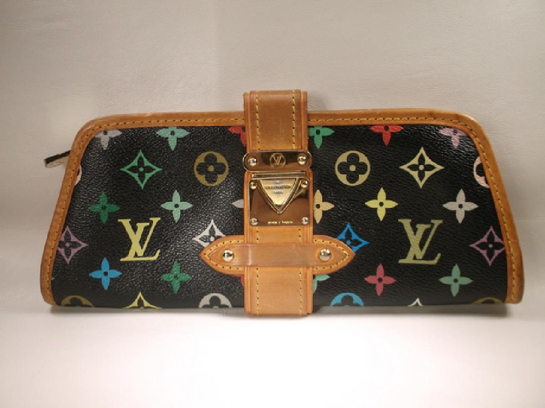 Louis Vuitton Black and Brown Leather Clutch No Strap (1 of 11)