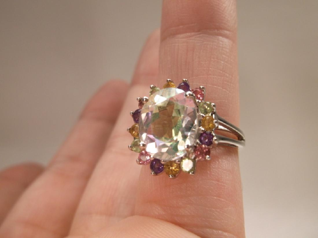Stunning Sterling Silver Multi Gemstone Cocktail Ring (1 of 4)