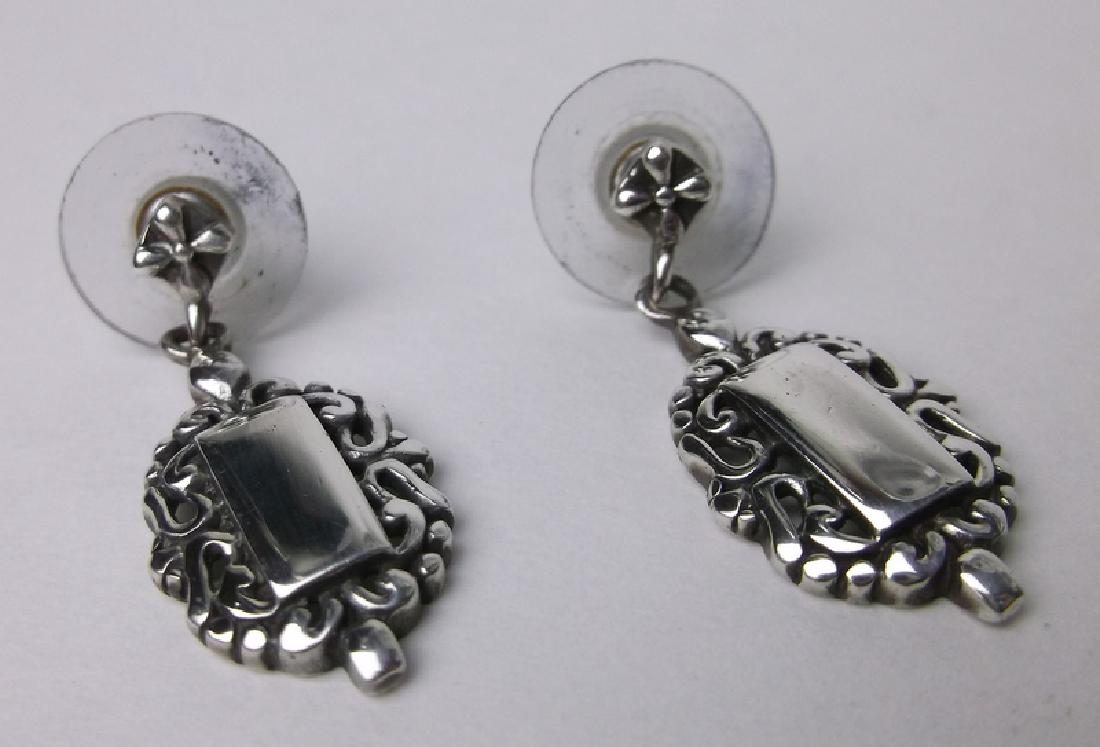 Gorgeous Ornate Sterling Silver Stud Drop Earrings (1 of 2)