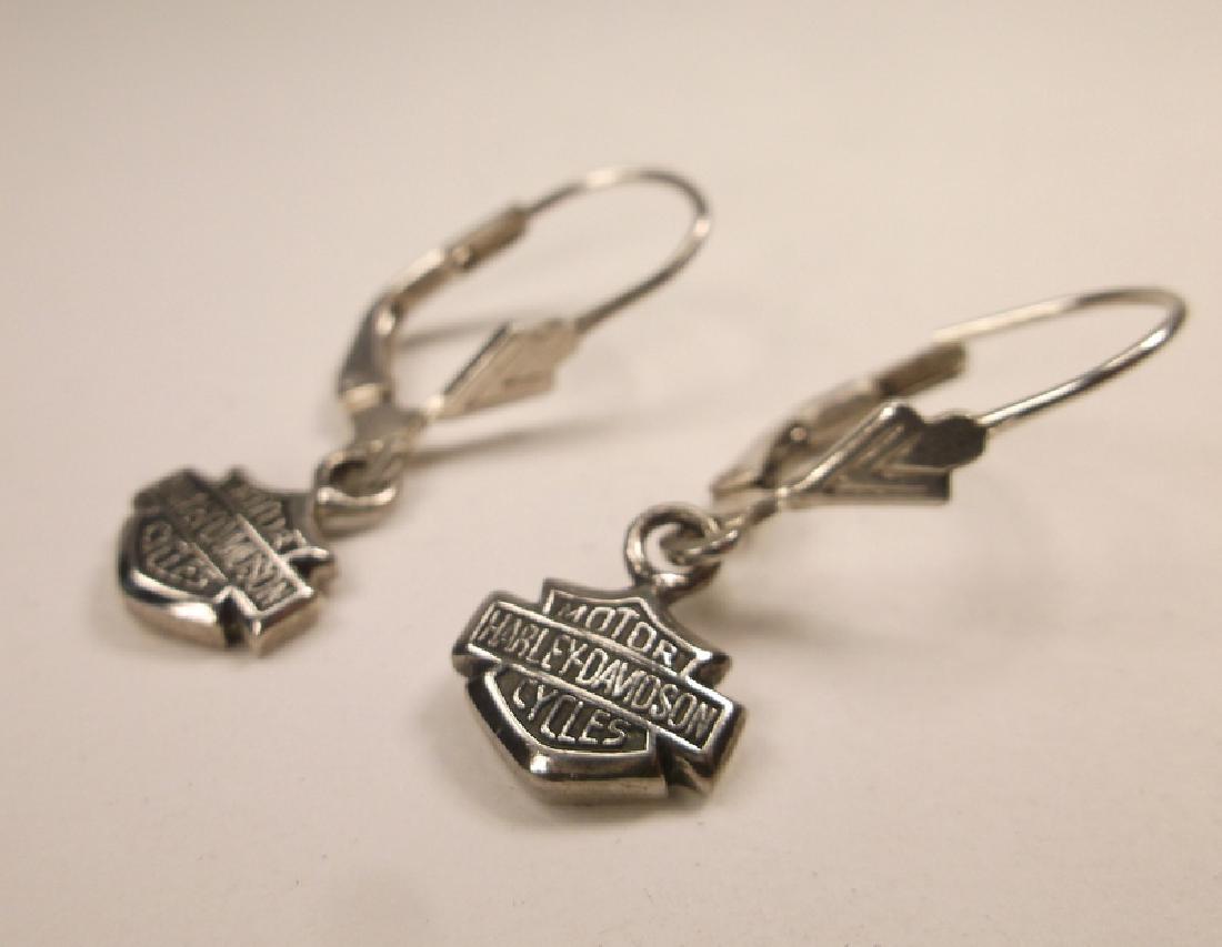MOD Harley Davidson Sterling Silver Drop Earrings: excellent condition