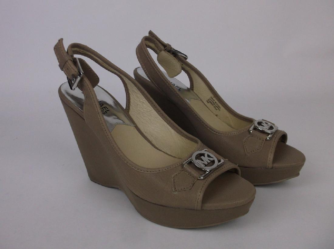 Womens Michael Kors Leather Wedge Heels Size 9 (1 of 5)