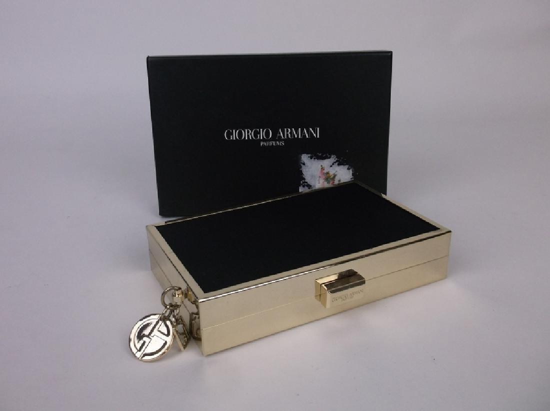 New Giorgio Armani Hard Cast Clutch In Box Black (1 of 5)