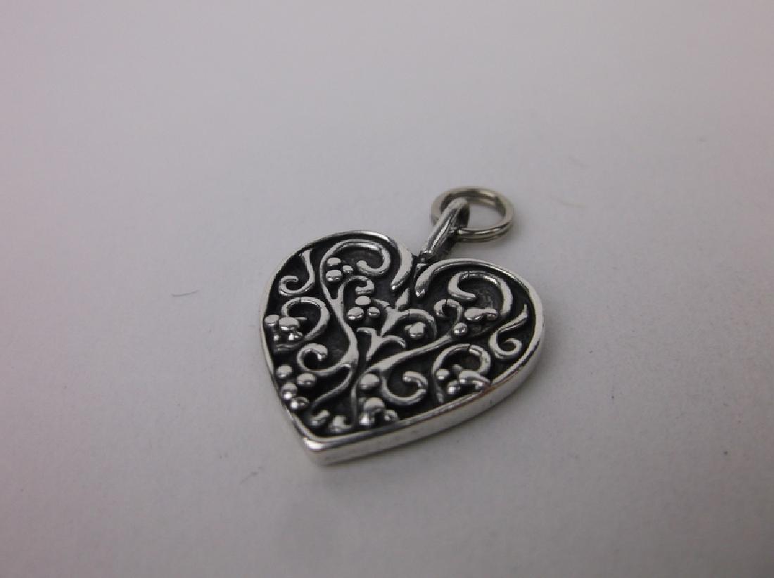 Gorgeous Thick Sterling Silver Heart Pendant (1 of 2)