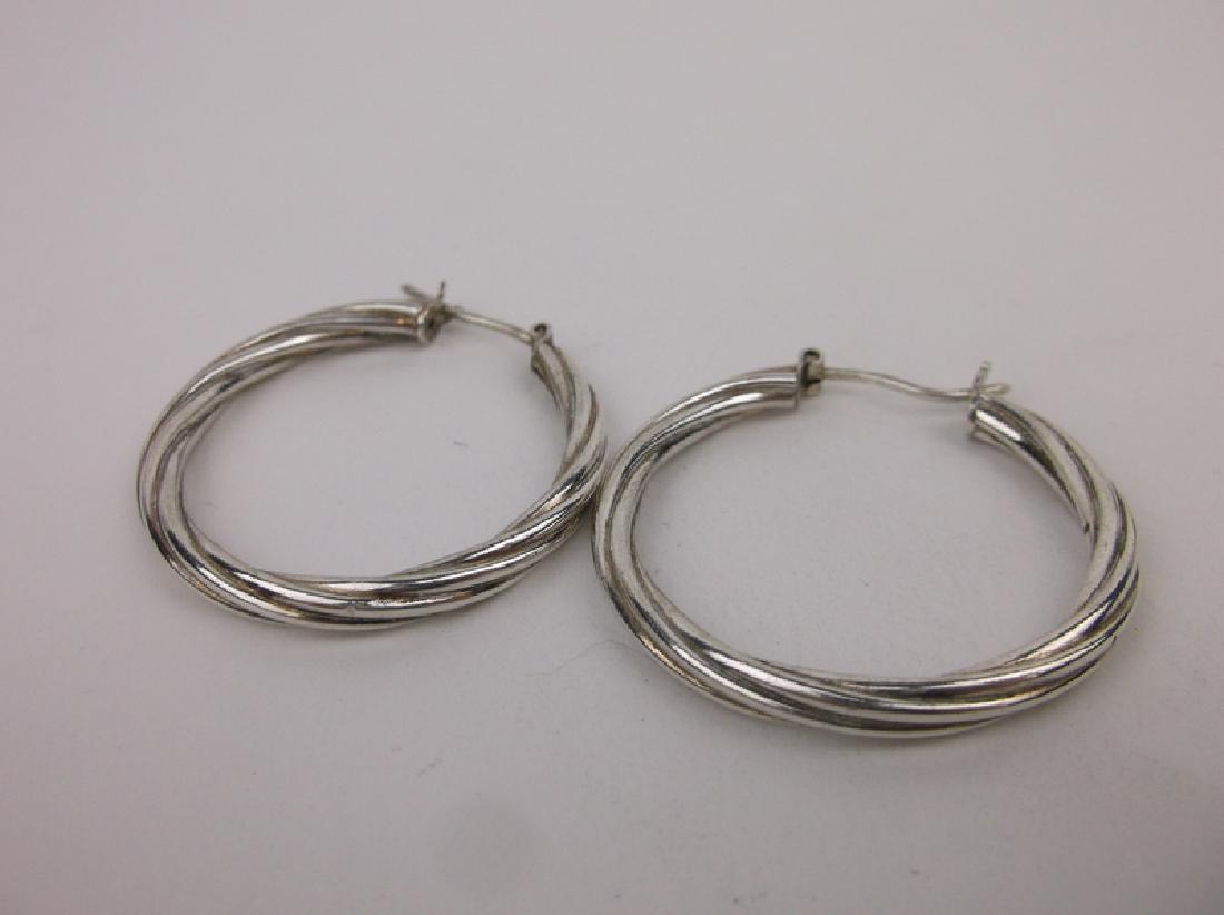 Gorgeous Heavy Sterling Silver Hoop Earrings (1 of 1)