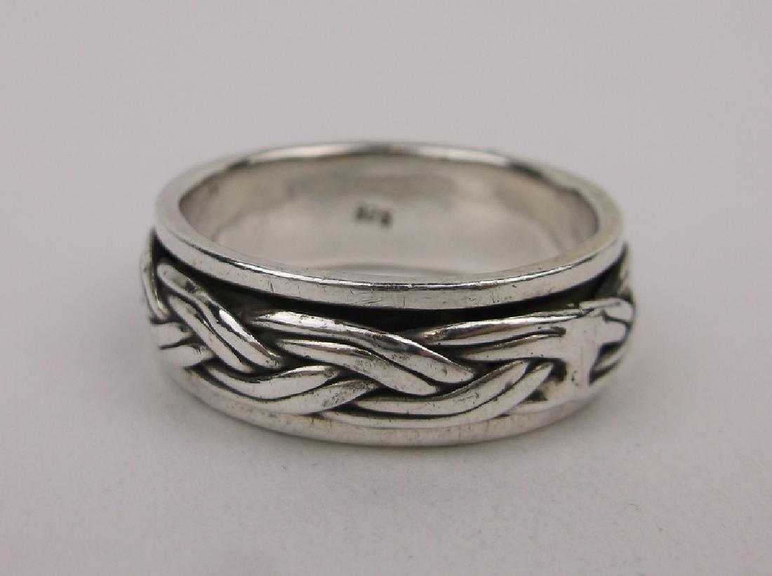 Gorgeous Sterling Silver Mens Spinner Ring 12 (1 of 3)