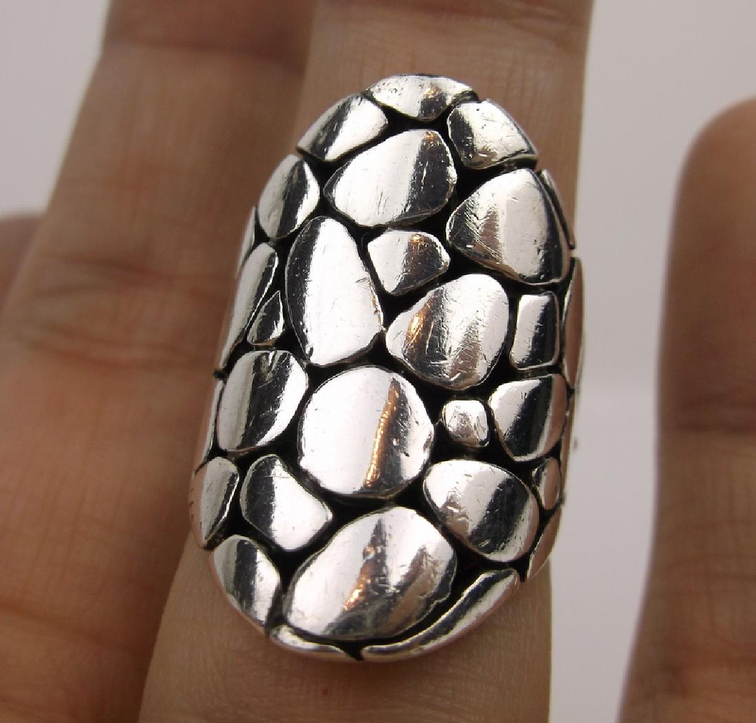 Stunning Sterling Silver Marbled Ring 8.5 (1 of 3)