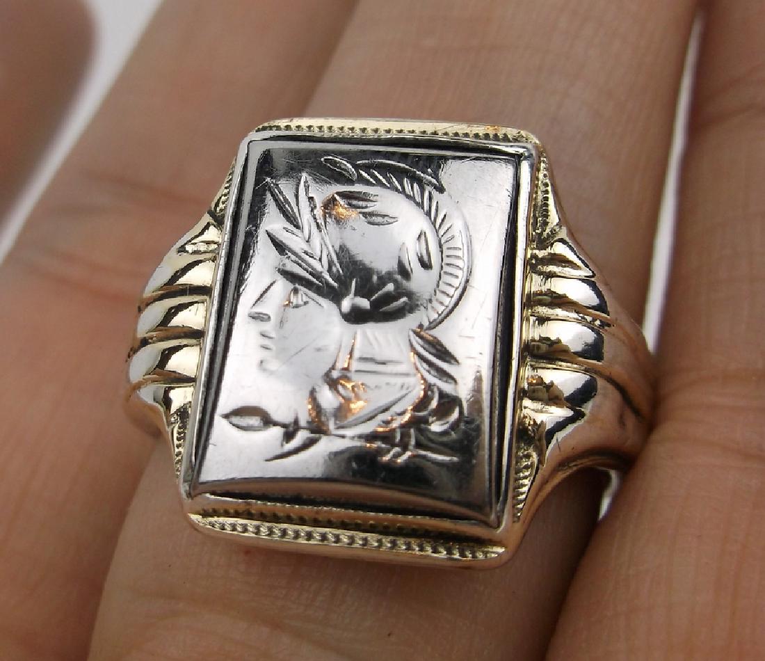 Stunn Antique 10k Sterling Soldier Ring 9.5 (1 of 4)