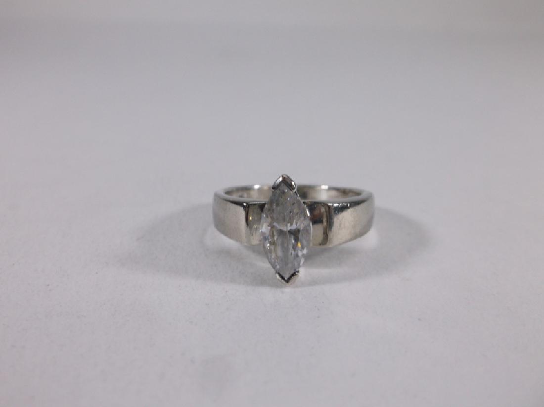 Gorgeous Sterling Silver Engagement Ring 5.75 (1 of 2)