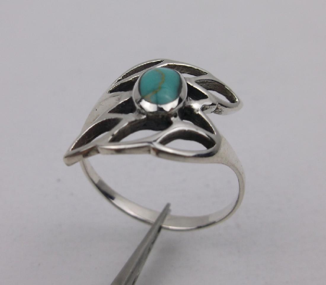 Stunning Sterling Silver Turquoise Ring 7 (1 of 1)