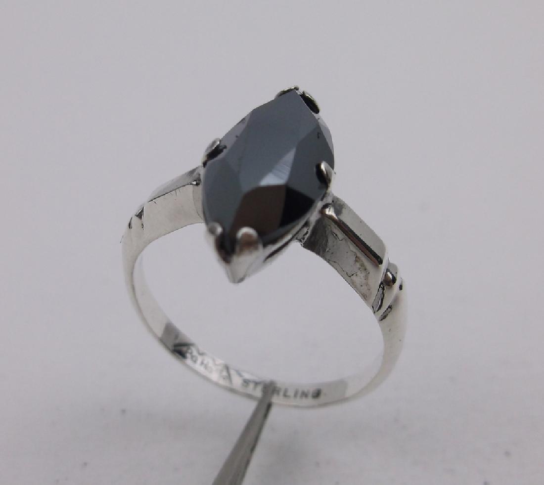 Stunning Pa Ha Co Sterling Silver Ring 6 Hematite: excellent condition