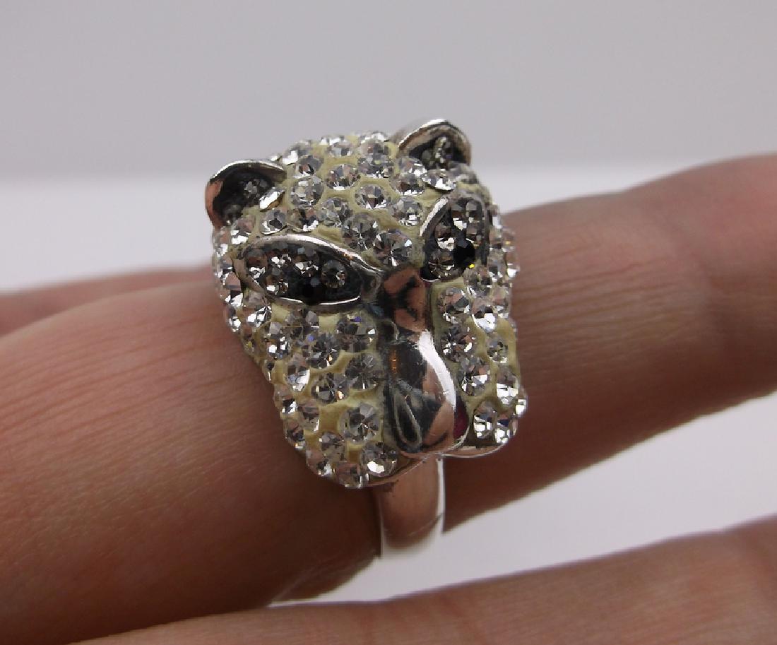 Stunning Sterling Silver Panther Ring 8.5 (1 of 4)