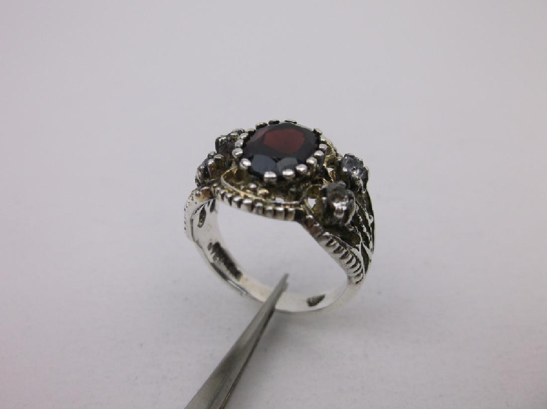 Gorg Vint Espo Sterling Garnet Ring 6.5 (1 of 1)
