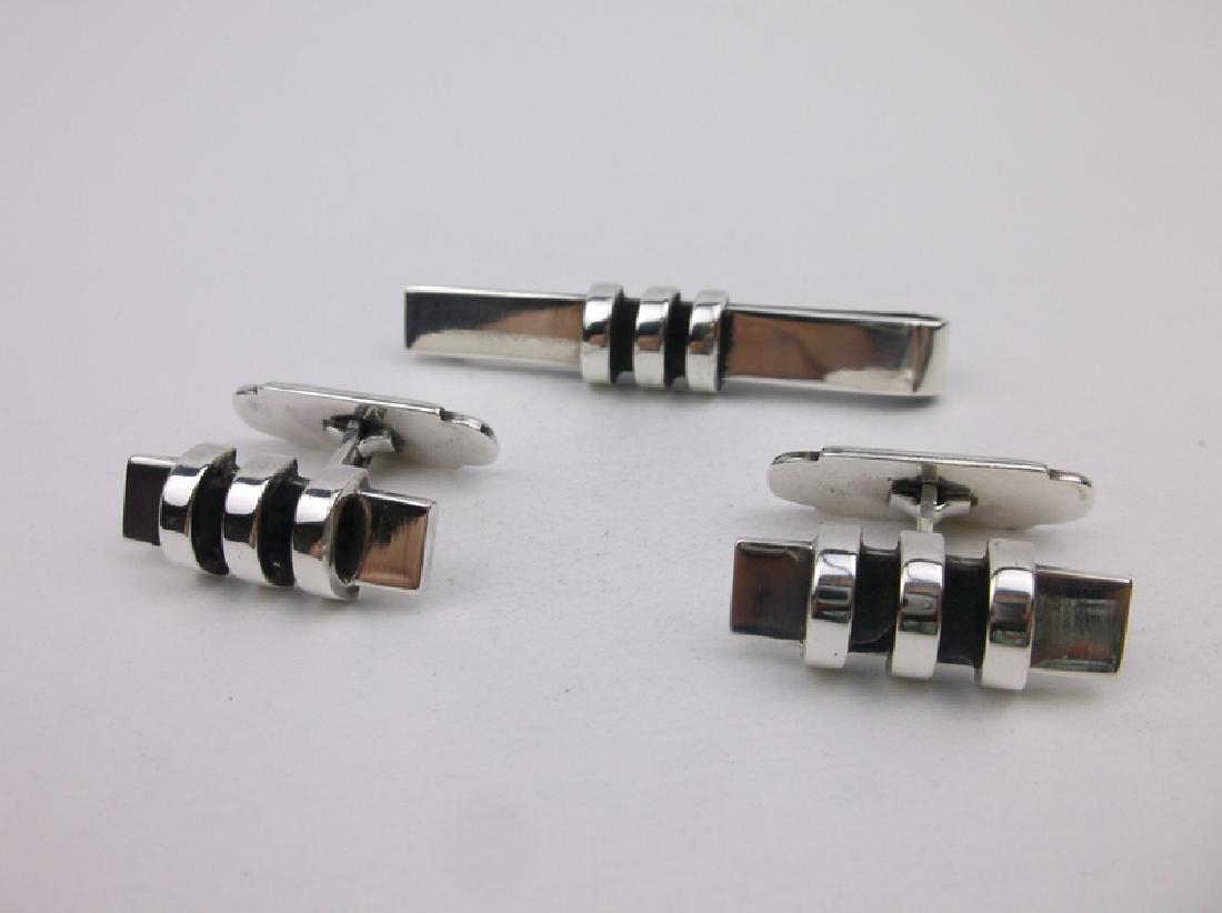 Bernhardt Hertz Sterling Cufflinks Tie Bar Danish (1 of 3)