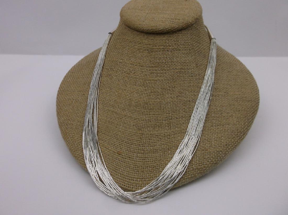 Alvin Chee Navajo Sterling Strand Necklace 21" (1 of 4)