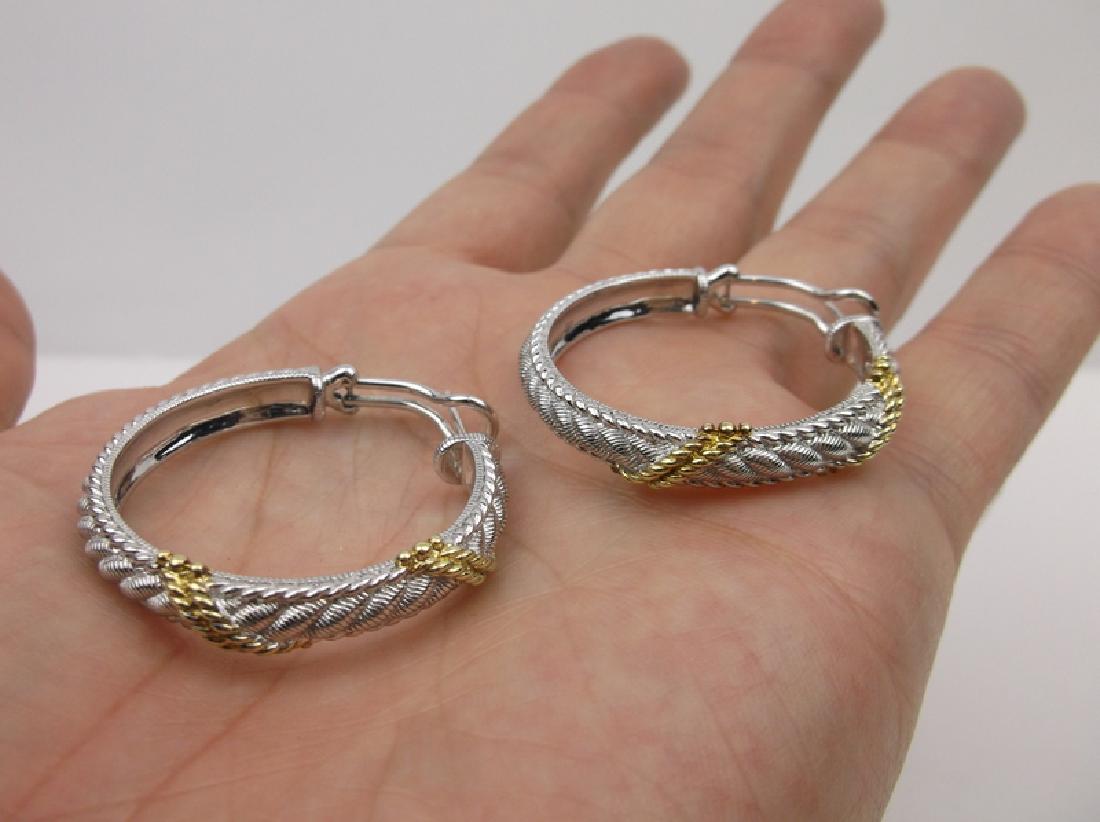 Judith Ripka Sterling Silver Hoop Earrings Large (1 of 3)