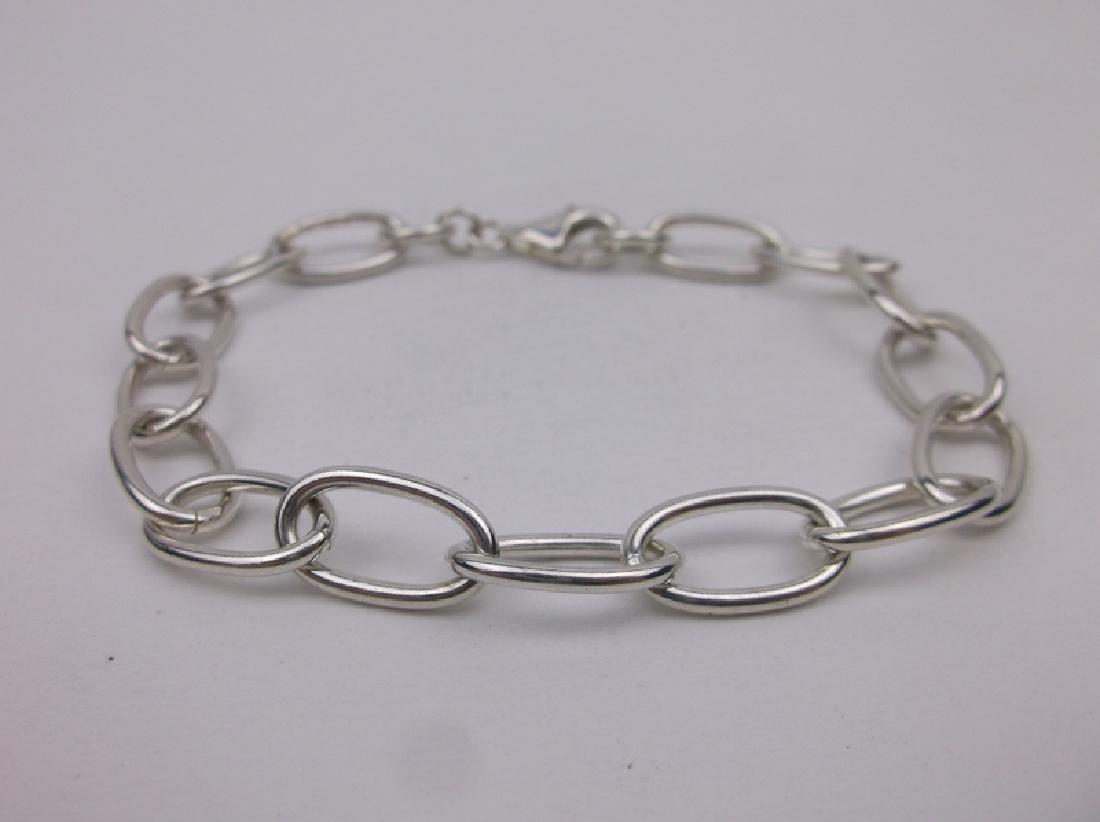 Stunning Sterling Silver Chain Bracelet 8" Heavy (1 of 1)