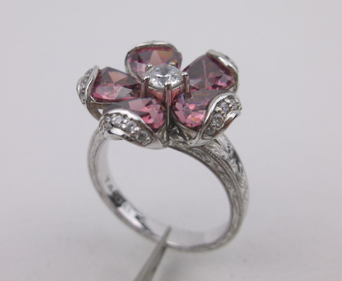 Tacori Sterling Gemstone Flower Ring 10 Stunning (1 of 6)
