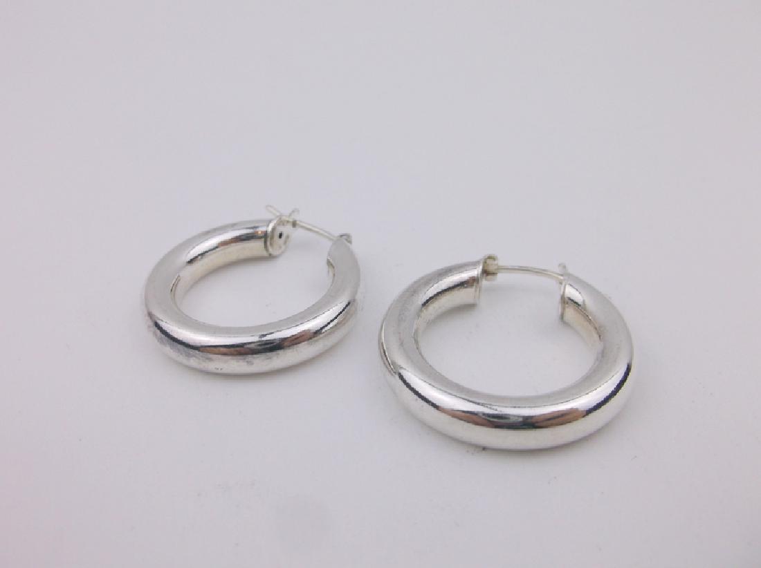 Stunning Heavy Sterling Silver Hoop Earrings (1 of 1)