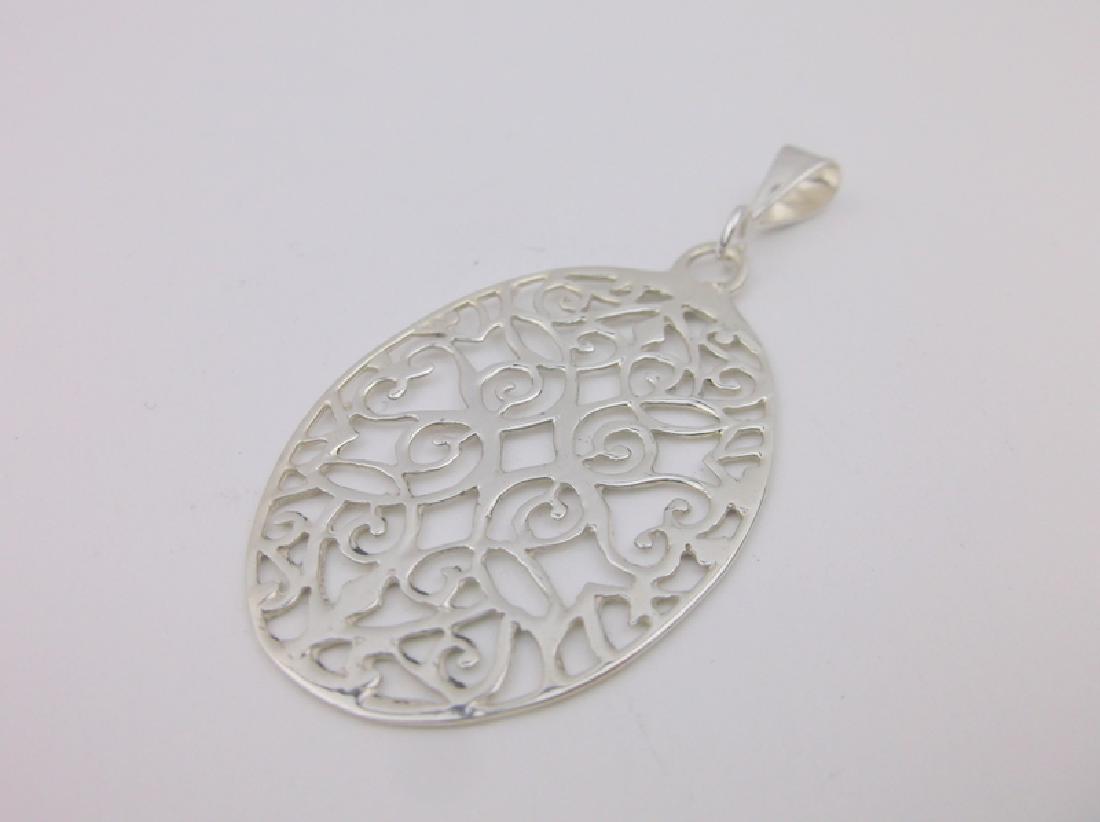 Stunning Large Sterling Silver Pendant Ornate (1 of 1)