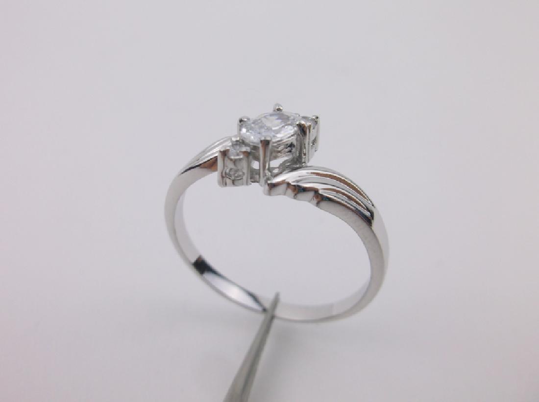 Stunning Sterling Silver Engagement Ring 12.5 (1 of 2)