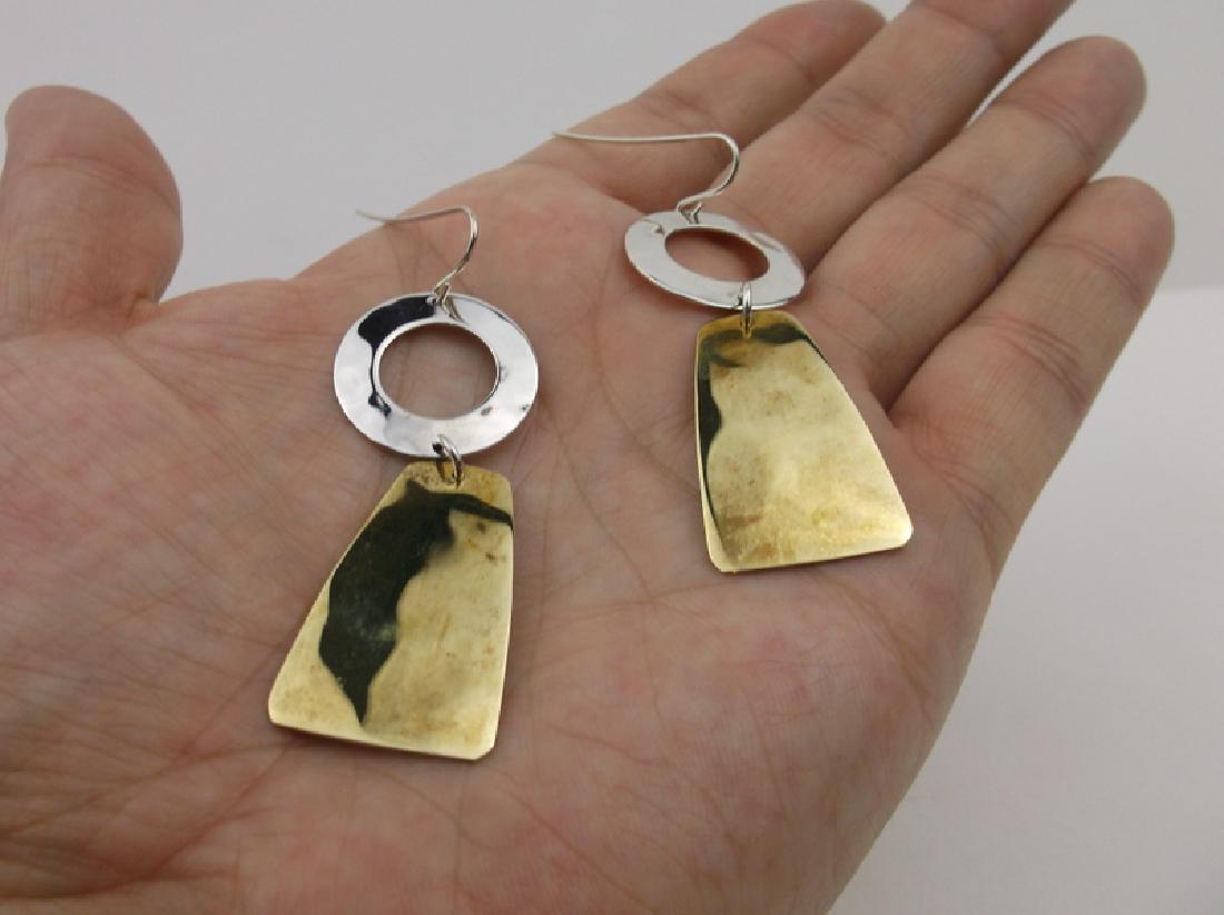 Robert Lee Morris Sterling Brass Earrings Stunning: Excellent Condition