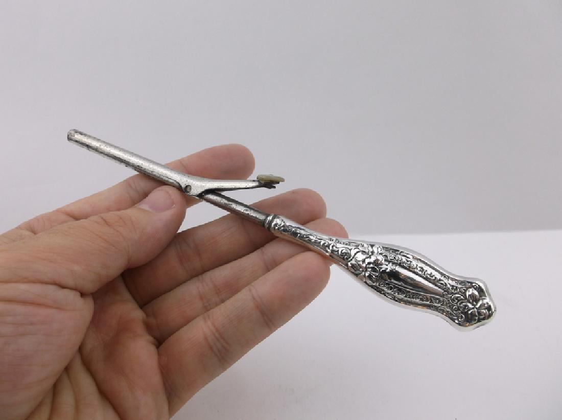Antique Victorian Sterling Silver Handle Hair Curler (1 of 5)