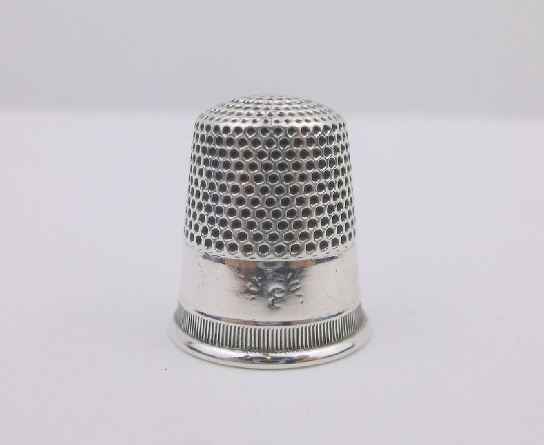Stunning Antique Sterling Sewing Thimble: excellent condition
