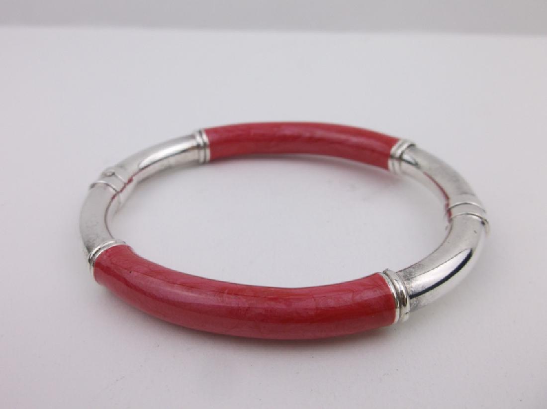 Stunning Sterling Enameled Bangle Bracelet (1 of 3)