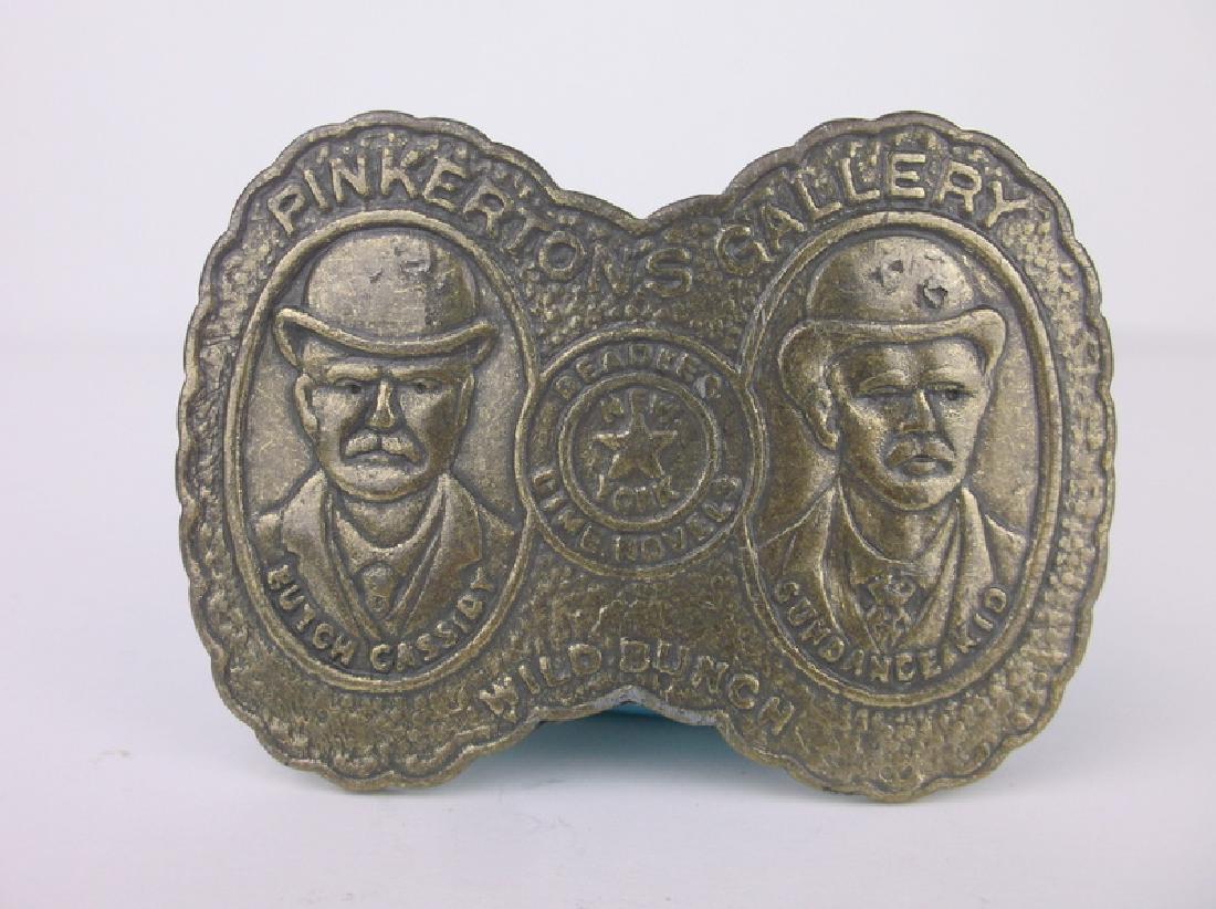 Vint Brass Pinkertons Old West Belt Buckle Gorgeous: excellent condition