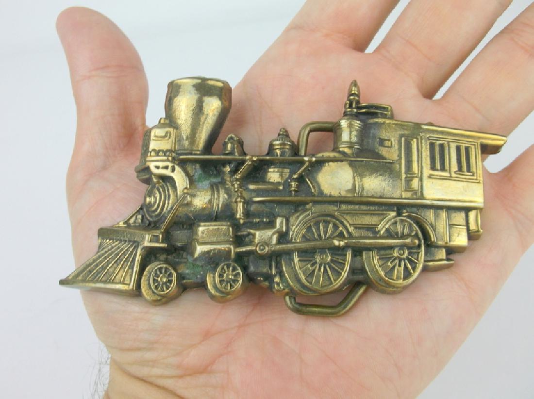 1978 Brass Train Engine Belt Buckle Gorgeous (1 of 2)