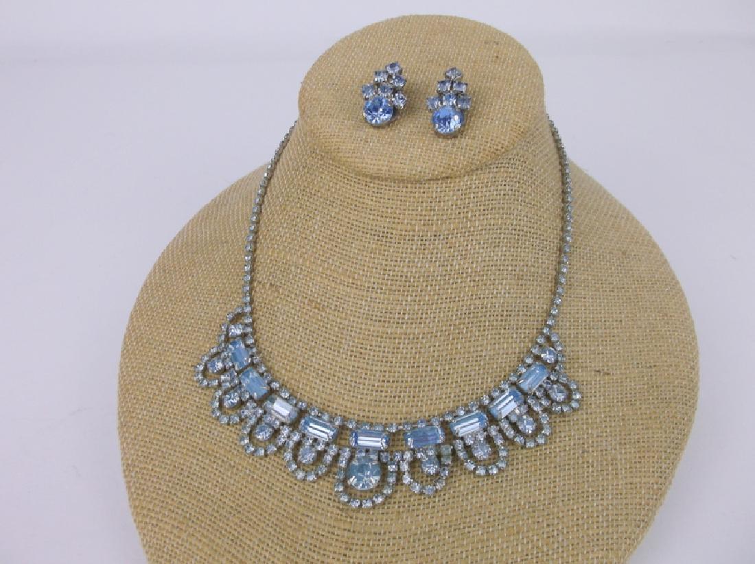 1930s Antique Rhinestone Necklace Earrings Stunning (1 of 4)