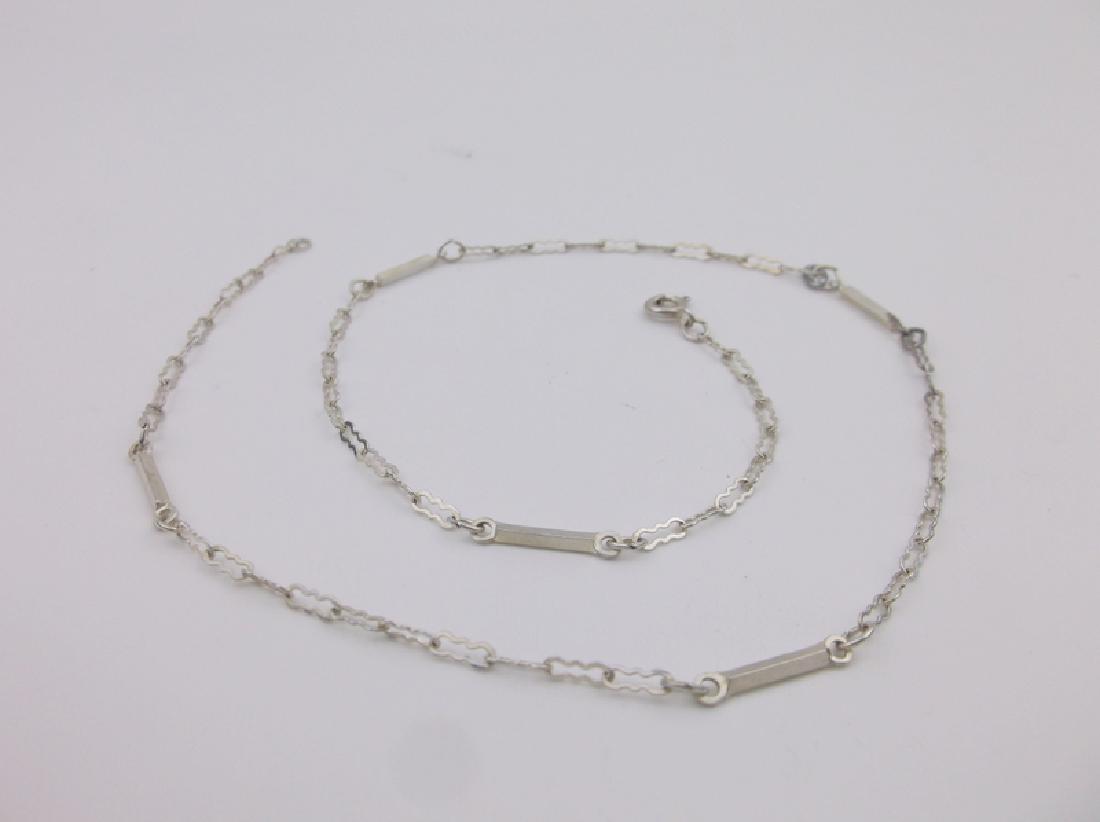 Gorgeous Antique Sterling Silver Chain Necklace 15" (1 of 1)
